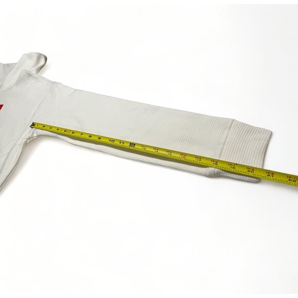 Lands' End Long-Sleeve Waffle Funnel Neck Top White Medium, New - Picture 9 of 9